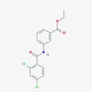 molecular formula C16H13Cl2NO3 B312521 Ethyl 3-[(2,4-dichlorobenzoyl)amino]benzoate 