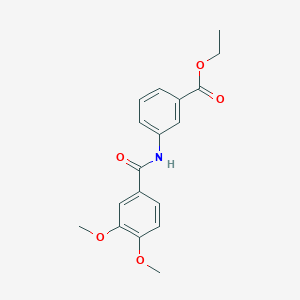 molecular formula C18H19NO5 B312522 Ethyl 3-[(3,4-dimethoxybenzoyl)amino]benzoate 