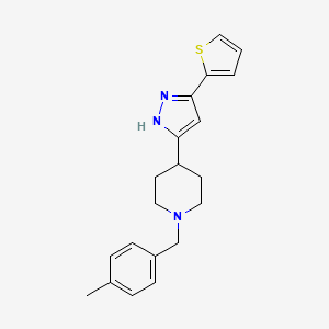 1-(4-methylbenzyl)-4-[5-(2-thienyl)-1H-pyrazol-3-yl]piperidine