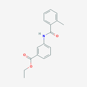 molecular formula C17H17NO3 B312525 Ethyl 3-[(2-methylbenzoyl)amino]benzoate 