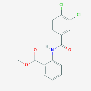 molecular formula C15H11Cl2NO3 B312527 Methyl 2-[(3,4-dichlorobenzoyl)amino]benzoate 