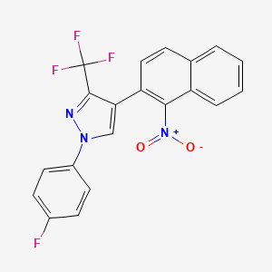 1-(4-fluorophenyl)-4-(1-nitronaphthalen-2-yl)-3-(trifluoromethyl)-1H-pyrazole
