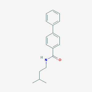 molecular formula C18H21NO B312532 N-isopentyl[1,1'-biphenyl]-4-carboxamide 