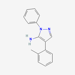 molecular formula C16H15N3 B3125366 2-Phenyl-4-o-tolyl-2H-pyrazol-3-ylamine CAS No. 324009-00-9