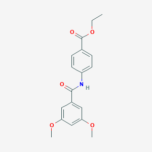 molecular formula C18H19NO5 B312538 Ethyl 4-[(3,5-dimethoxybenzoyl)amino]benzoate 