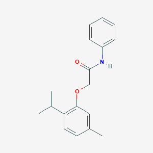molecular formula C18H21NO2 B312539 2-(2-isopropyl-5-methylphenoxy)-N-phenylacetamide 