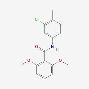 molecular formula C16H16ClNO3 B312543 N-(3-chloro-4-methylphenyl)-2,6-dimethoxybenzamide 
