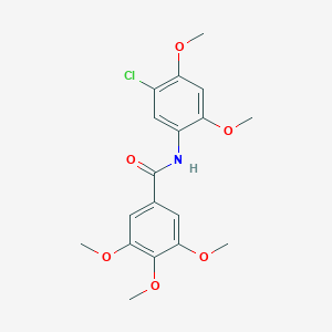 molecular formula C18H20ClNO6 B312548 N-(5-chloro-2,4-dimethoxyphenyl)-3,4,5-trimethoxybenzamide 