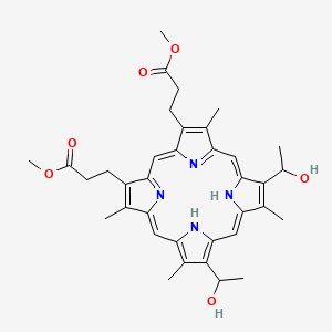 molecular formula C36H42N4O6 B3125490 血卟啉IX二甲酯 CAS No. 32562-61-1