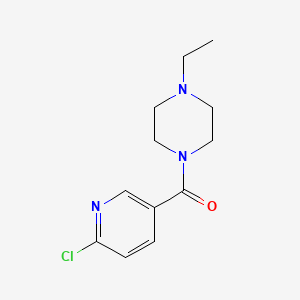 molecular formula C12H16ClN3O B3125510 1-(6-Chloropyridine-3-carbonyl)-4-ethylpiperazine CAS No. 325734-82-5