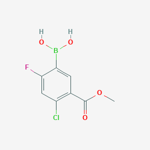 molecular formula C8H7BClFO4 B3125520 4-Chloro-2-fluoro-5-methoxycarbonylphenylboronic acid CAS No. 325786-24-1
