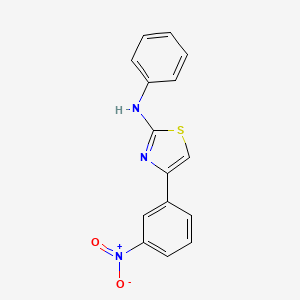 molecular formula C15H11N3O2S B3125525 4-(3-nitrophenyl)-N-phenyl-1,3-thiazol-2-amine CAS No. 325850-28-0