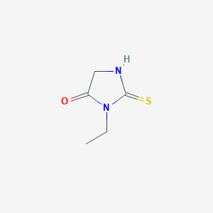 molecular formula C5H8N2OS B3125534 3-乙基-2-硫代咪唑烷-4-酮 CAS No. 32607-37-7
