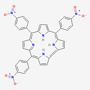 molecular formula C37H23N7O6 B3125546 5,10,15-三(4-硝基苯基)咔唑 CAS No. 326472-00-8