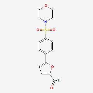 molecular formula C15H15NO5S B3125623 5-[4-(Morpholine-4-sulfonyl)-phenyl]-furan-2-carbaldehyde CAS No. 327106-59-2