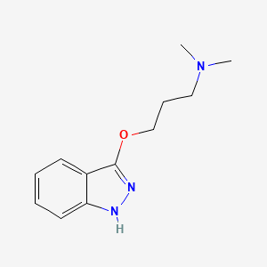 molecular formula C12H17N3O B3125694 1-Propanamine, 3-(1H-indazol-3-yloxy)-N,N-dimethyl- CAS No. 32852-15-6