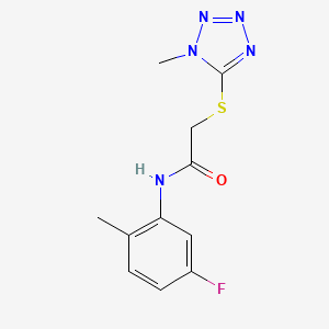 N-(5-fluoro-2-methylphenyl)-2-[(1-methyl-1H-1,2,3,4-tetrazol-5-yl)sulfanyl]acetamide
