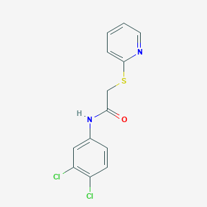 molecular formula C13H10Cl2N2OS B3125714 N-(3,4-dichlorophenyl)-2-(pyridin-2-ylsulfanyl)acetamide CAS No. 329078-55-9