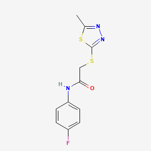 N-(4-fluorophenyl)-2-[(5-methyl-1,3,4-thiadiazol-2-yl)sulfanyl]acetamide
