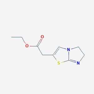 molecular formula C9H12N2O2S B3125780 Ethyl 2-(5,6-dihydroimidazo[2,1-b][1,3]thiazol-2-yl)acetate CAS No. 329695-32-1
