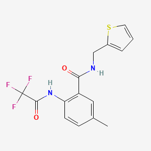molecular formula C15H13F3N2O2S B3125786 5-methyl-N-(2-thienylmethyl)-2-[(2,2,2-trifluoroacetyl)amino]benzenecarboxamide CAS No. 329700-01-8