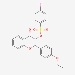 2-(4-ethoxyphenyl)-4-oxo-4H-chromen-3-yl 4-fluorobenzene-1-sulfonate