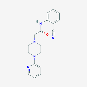 molecular formula C18H19N5O B3125894 N-(2-氰基苯基)-2-[4-(吡啶-2-基)哌嗪-1-基]乙酰胺 CAS No. 329779-50-2