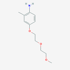 molecular formula C12H19NO3 B3125922 4-[2-(2-Methoxyethoxy)ethoxy]-2-methylphenylamine CAS No. 329946-04-5