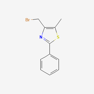 molecular formula C11H10BrNS B3125934 4-溴甲基-5-甲基-2-苯基噻唑 CAS No. 329977-09-5