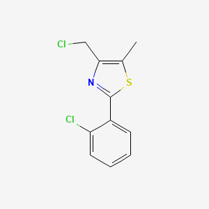 molecular formula C11H9Cl2NS B3125937 2-(2-Chlorophenyl)-4-(chloromethyl)-5-methylthiazole CAS No. 329977-16-4