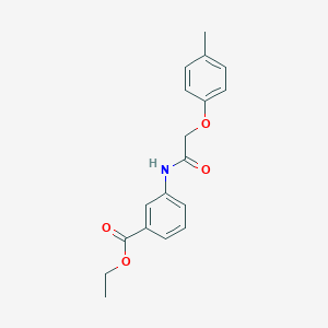molecular formula C18H19NO4 B312594 Ethyl 3-{[(4-methylphenoxy)acetyl]amino}benzoate 