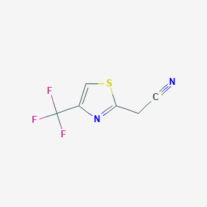 molecular formula C6H3F3N2S B3125948 2-[4-(三氟甲基)-1,3-噻唑-2-基]乙腈 CAS No. 329978-21-4