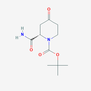 tert-butyl(S)-2-carbamoyl-4-oxopiperidine-1-carboxylate