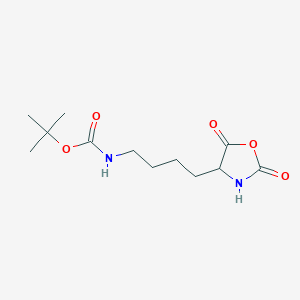 molecular formula C12H20N2O5 B3125966 Tert-butyl 4-(2,5-dioxooxazolidin-4-yl)butylcarbamate CAS No. 33043-60-6