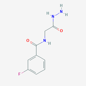 molecular formula C9H10FN3O2 B3125991 3-氟-N-肼羰基甲基-苯甲酰胺 CAS No. 330470-64-9