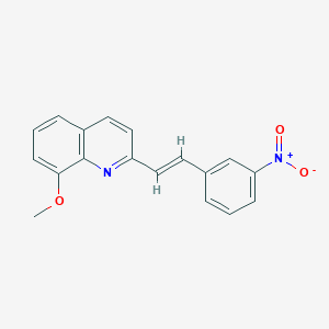 molecular formula C18H14N2O3 B3126016 8-甲氧基-2-[2-(3-硝基苯基)乙烯基]喹啉 CAS No. 330663-14-4