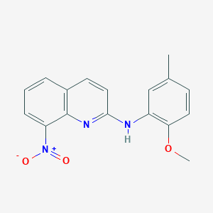 molecular formula C17H15N3O3 B3126020 N-(2-methoxy-5-methylphenyl)-8-nitroquinolin-2-amine CAS No. 330663-18-8