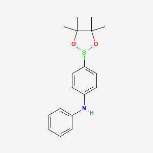 molecular formula C18H22BNO2 B3126032 N-Phenyl-4-(4,4,5,5-tetramethyl-1,3,2-dioxaborolan-2-YL)aniline CAS No. 330792-75-1