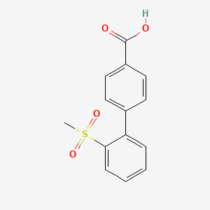 molecular formula C14H12O4S B3126049 2'-Methanesulfonyl-biphenyl-4-carboxylic acid CAS No. 330942-86-4