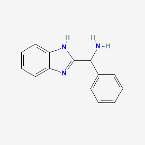 molecular formula C14H13N3 B3126072 (1H-benzo[d]imidazol-2-yl)(phenyl)methanamine CAS No. 33100-53-7