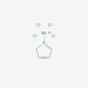 molecular formula C5H5Cl4Nb B3126083 Cyclopenta-1,3-diene;niobium(5+);tetrachloride CAS No. 33114-15-7