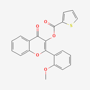molecular formula C21H14O5S B3126107 2-(2-methoxyphenyl)-4-oxo-4H-chromen-3-yl 2-thiophenecarboxylate CAS No. 331459-66-6