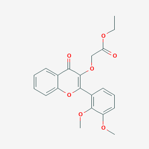 molecular formula C21H20O7 B3126113 ethyl 2-{[2-(2,3-dimethoxyphenyl)-4-oxo-4H-chromen-3-yl]oxy}acetate CAS No. 331459-67-7
