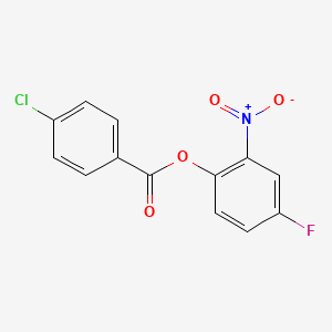molecular formula C13H7ClFNO4 B3126120 4-Fluoro-2-nitrophenyl 4-chlorobenzenecarboxylate CAS No. 331459-80-4