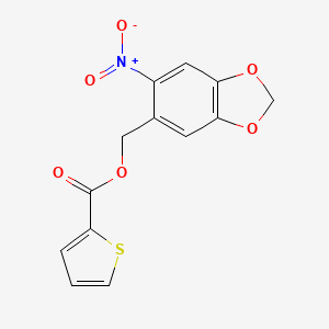 (6-Nitro-1,3-benzodioxol-5-yl)methyl thiophene-2-carboxylate