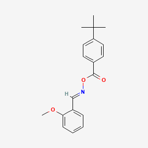 (E)-[(2-methoxyphenyl)methylidene]amino 4-tert-butylbenzoate