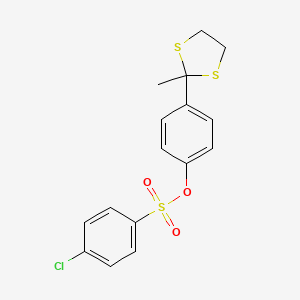 4-(2-Methyl-1,3-dithiolan-2-yl)phenyl 4-chlorobenzenesulfonate