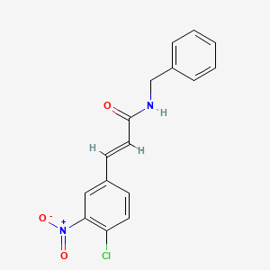molecular formula C16H13ClN2O3 B3126157 N-benzyl-3-(4-chloro-3-nitrophenyl)prop-2-enamide CAS No. 331461-59-7