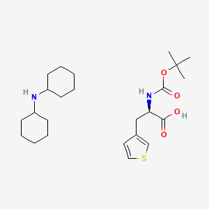 molecular formula C24H40N2O4S B3126185 二环己胺(R)-2-((叔丁氧羰基)氨基)-3-(噻吩-3-基)丙酸酯 CAS No. 331730-14-4