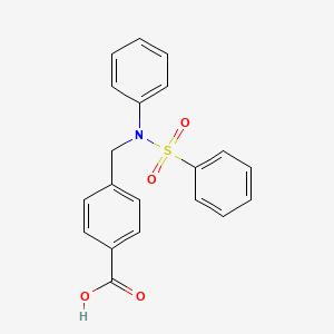 molecular formula C20H17NO4S B3126187 4-{[Phenyl(phenylsulfonyl)amino]methyl}benzoic acid CAS No. 331750-21-1